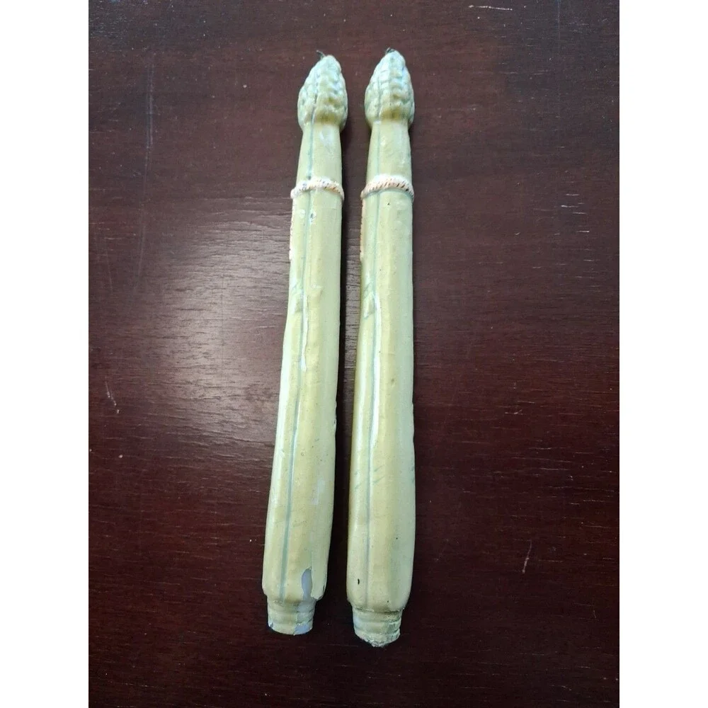 Set Of 2 Asparagus Candle Sticks